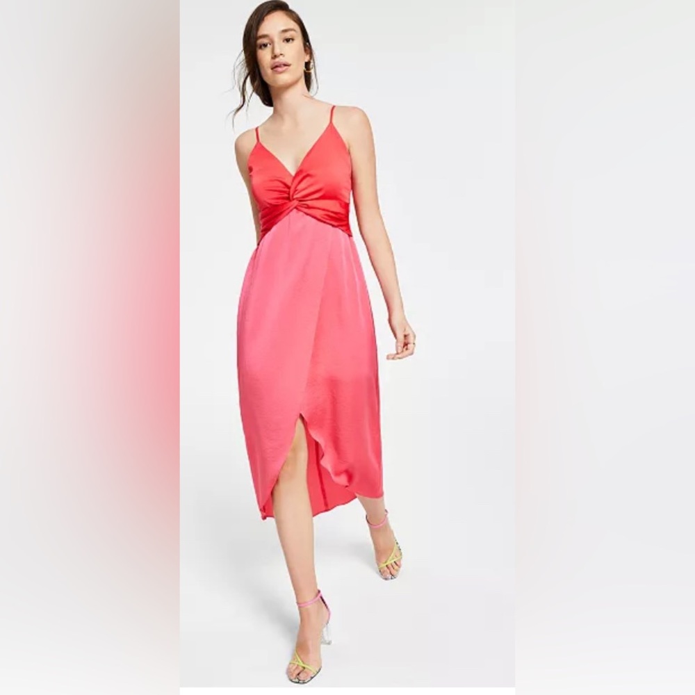 NWT red/pink two tone dress size S
